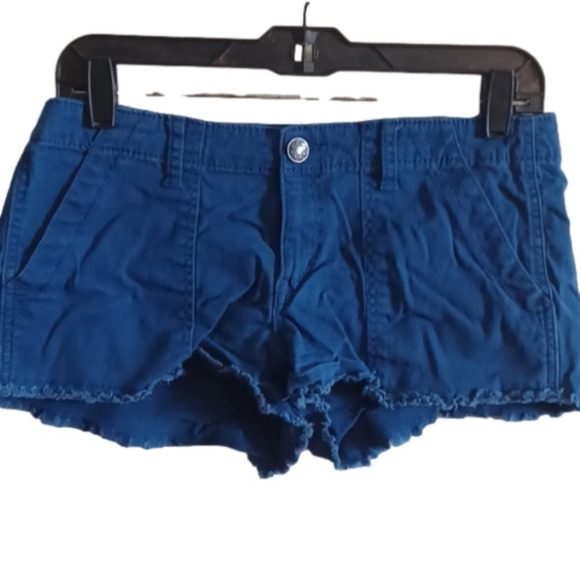 Wet seal bright blue retro  short shorts. Freyed hems. Supercute! - Picture 1 of 7
